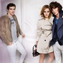 Мэтт Гилмур, Эмма Уотсон и Джордж Крэйг в рекламе Burberry