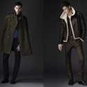 Плащ-реглан и кожаная куртка Burberry Prorsum