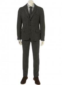 Серый мужской костюм из твида, Harris Tweed x Topman