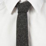 Узкий серый галстук из шерсти, Harris Tweed x Topman