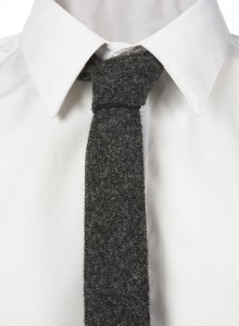 Узкий серый галстук из шерсти, Harris Tweed x Topman