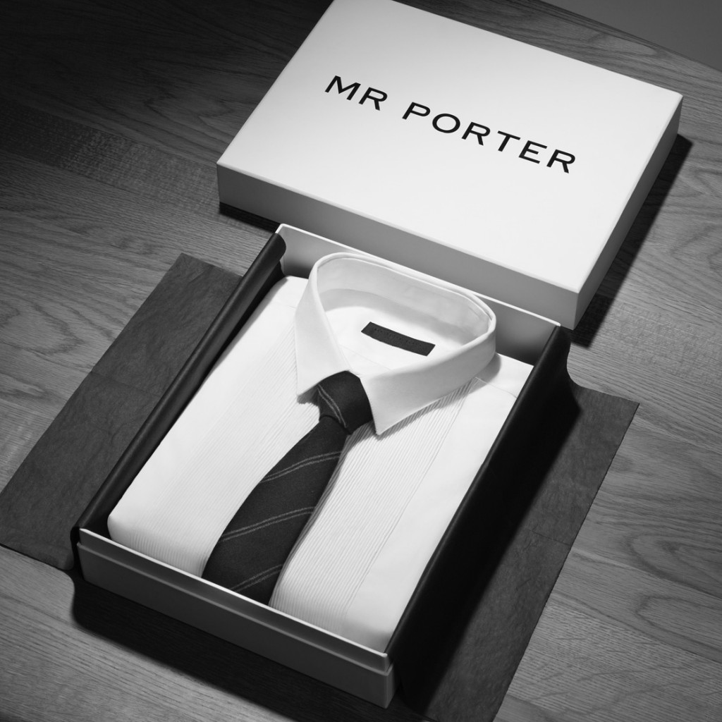 Мужская белая рубашка с галстуком из магазина MR PORTER