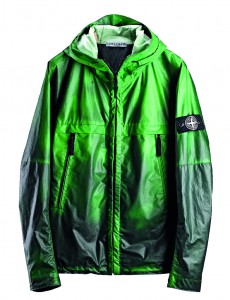 Куртка Stone Island Heat Reactive Jacket зеленого цвета, разбавленного черными пятнами