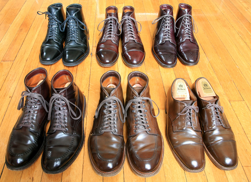 Ботинки Alden из кордована разных цветов
