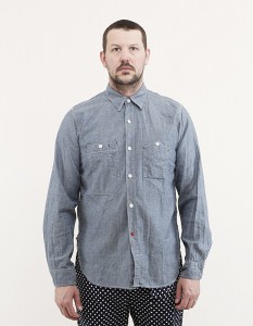Рабочая рубашка из синего шамбре, Engineered Garments